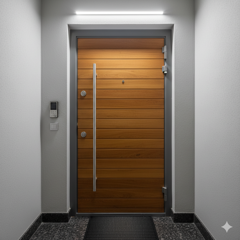 Acélbiztilépcsőházas